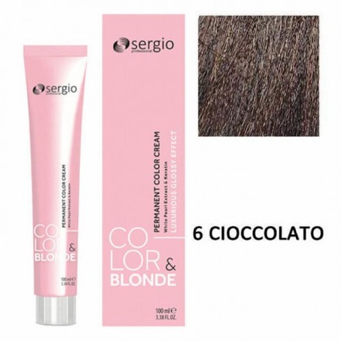 Крем-краска COLOR&BLONDE sergio professional ТОН 6 cioccolato 100мл